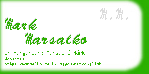 mark marsalko business card